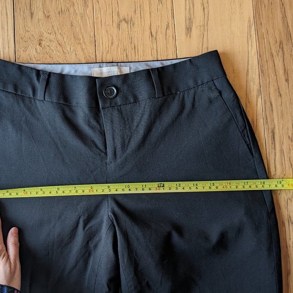 Black Wool Pants Banana Republic Mid Rise Lined 0 Petite - Picture 4 of 10